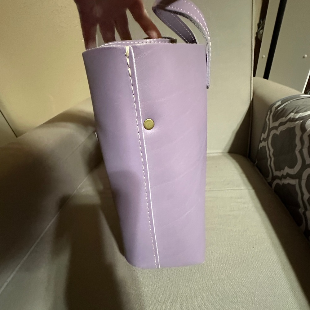Portland Leather Goods Medium Crossbody Tote Lavender - Picture 5 of 14